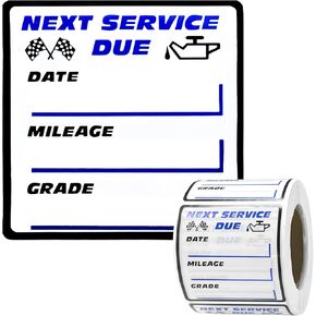 300PCS Oil Change Stickers, 2" × 2" Transparent No Residue Oil Change Reminder Stickers, Removable Auto Next Service Due Reminder Decal for Windshield, Car Accessories in Kuwait