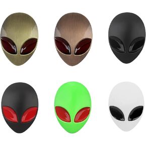 ملصقات معدنية بشارة كائن فضائي، ملصق مقاوم للماء ثلاثي الأبعاد لكائن فضائي، ملصق للسيارة والثلاجة والكمبيوتر المحمول والتلفزيون والنافذة وأي سطح أملس، مجموعة من 6 in Kuwait