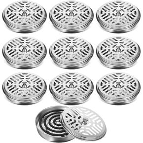 10 Pack Metal Coil Incense Holders, Retro Iron Portable Outdoor Incense Burner Holder Round Metal Incense-Holder for Home Camping Indoor Outdoor Patio (Silver) in Kuwait