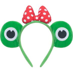 Cute Headband Frog Ears Headband Green Ears Plush Headbands Dress Up for Halloween, Cosplay (Frog-Red Bowtie) in Kuwait