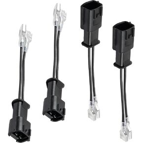 4PCS Car Horn Connector Adapter Wiring Harness, 2+2 Pack Pigtail Converter, Vehicle Horn Pigtail Converter with Wiring, Compatible with Old Hyundai Kia New Hyundai (Black) in Kuwait