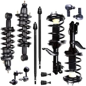 Front and Rear Suspension kit for Honda CR-V 2002-2006 Front Strut Spring Assembly Rear Strut Spring Assembly Stabilizer Bar Link Kit Tie Rod End Ball Joint Fit,12 PCS in Kuwait