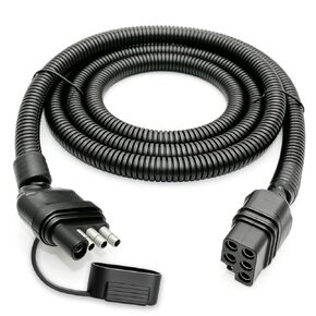 48 بوصة مربع محول موصل مقطورة الأسلاك تسخير الأسلاك 4-Way شقة إلى 6-Way متوافق مع نهر الغابات روكوود دامون الهولندي سكامبر أضعاف أسفل شاحنة المعسكر ومقطورات التخييم in Kuwait