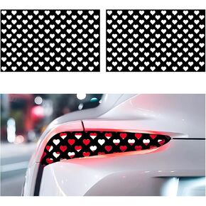 قطعتان من ملصقات الإضاءة الخلفية للسيارة، ملصق لاصق على شكل قلب مقاوم للماء على شكل قلب يمكنك تركيبه بنفسك على ضوء السيارة الخلفي، ملحقات ديكور ذاتية اللصق للمصباح الخلفي التلقائي، مقاس عالمي (أسود) in Kuwait