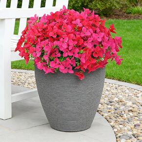 24 حزمة من الزهور الاصطناعية في الهواء الطلق، زهور بلاستيكية مقاومة للأشعة فوق البنفسجية من النباتات المزيفة السائبة لربيع وصيف معلقة زارع الشرفة نافذة حديقة ديكور المنزل in Kuwait