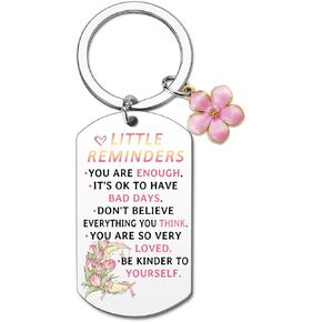 Uplifting Gifts for Women Motivational Keychain Mental Health Keychains Cute Girly Keychain for Teens Girls Birthday Chistmas Gifts Idea Inspirational Pink Gift for 14-16 Years Old Girls in Kuwait