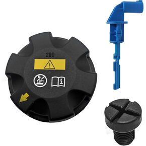 AMCC Expansion Tank Cap Compatible&Coolant Level Sensor& Coolant Air Bleeder Screw 3Pcs Suits 200Kpa(2.0bar) Compatible with BMW MIni N20 N52 N54 N55 N63 M54 X1 X2 X3 X4 X5 X6 X7 Replace: 17117639021 in Kuwait