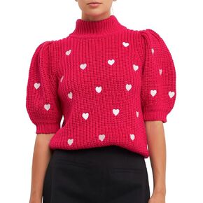 Lordree المرأة نفخة سترة قصيرة الأكمام لطيف وهمية الرقبة متماسكة البلوز قميص القلب متماسكة سترة سترة Y2k الجمالية تانك القمم in Kuwait