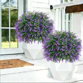 2PACK Artificial Topiary Ball Plants 21'' Cedar Tree with Ground Spike, UV Resistant Faux Plants Outdoor Cypress Artificial Plants Shrubs for Front Porch Outdoor Indoor Home Garden Office Decoration in Saudi Arabia