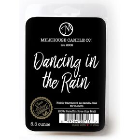 شركة ميلك هاوس كاندل ترقص تحت المطر يذوب شمع الصويا - زهر البرتقال | أوركيد الصيف | معطر بالعشب الذي تجتاحه الرياح - 5.5 أونصة، مصبوب يدويًا، صنع في الولايات المتحدة الأمريكية in Kuwait