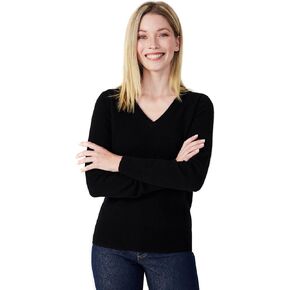 100% Pure Cashmere V-Neck Women's Sweater in Kuwait