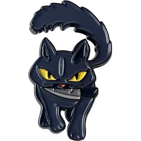 قطة سوداء مع دبوس شفرة، دبوس طية صدر السترة لطيف على شكل قطة، شارة دبوس على شكل حيوان كرتوني لحقيبة الملابس وقبعة الظهر in Kuwait