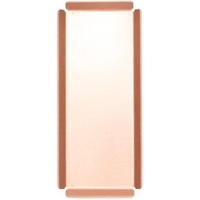 Aluminum Organizer Tray for Desk & Entryway - Minimalist Metal Catchall for Keys, Jewelry, Wallet | A7 Tall, Pink Gold | by PROGETTO2.70 in Saudi Arabia
