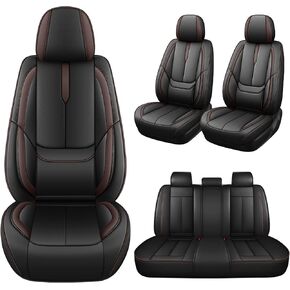 Custom Fit Seat Covers for Subaru Crosstrek 2013-2025, Abrasion & Stain-Resistant Leatherette, Soft Breathable Design for Lasting Comfort(2 Seats Standard,Black Orange) in Saudi Arabia