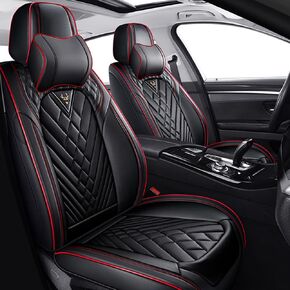 Car Seat Covers for Honda CR-V 1997-2026, Premium Nappa Leather Waterproof & Anti-Slip, Full Coverage Customized fit Honda CR-V Seat Covers Full Set (5 Seats Standard,Black) in Kuwait