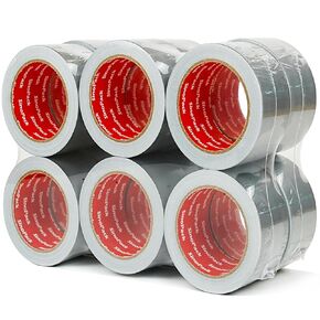 3 عبوات من شريط لاصق شديد التحمل مقاوم للماء ولا يترك بقايا شريط لاصق فضي الطول الإجمالي 60 ياردة × 1.88 بوصة × 9 ميل، شريط لاصق قوي من الفضة للإصلاحات الداخلية والخارجية المسيل للدموع باليد in Kuwait