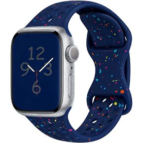 Watchondband Silicone متوافق مع Apple Watch Band 49mm 45mm 44mm 42mm 41mm 40mm 38mm ، حزام ساعة رياضية ناعمة للتنفس لسلسلة Iwatch 9 ، Ultra 2 ، Ultra 8 7 6 5 4 3 2 1 SE للنساء Man Man in Kuwait