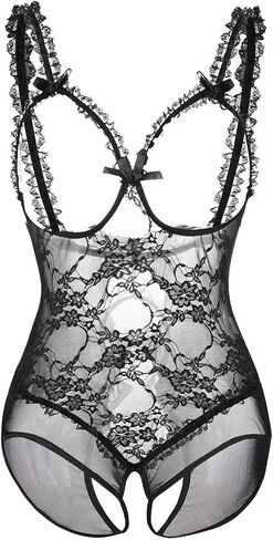 JuicyRose Women One Piece Teddy Lace Lingerie Bodysuit Plus Size in Kuwait