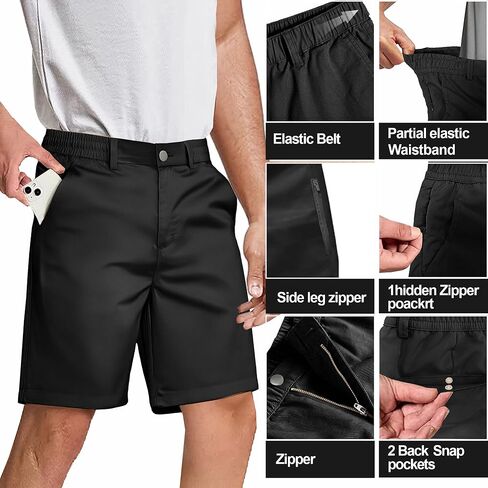 GIISAM Men's Golf Shorts, Lightweight Outdoor Work Shorts with 6 Pockets Quick Dry Breathable Work Shorts in Saudi Arabia