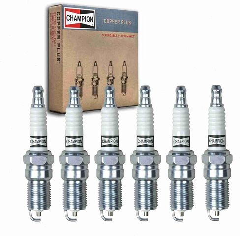 6 pc Champion Copper Plus Spark Plugs compatible with Chevrolet S10 4.3L V6 1996-2004 in Saudi Arabia