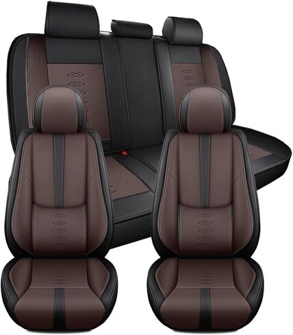 Car Seat Covers for Toyota bZ4X 2023-2025,Waterproof Soft Leather Seat Covers 2-Seats Standard,Interior Accessories with Airbag,Automobile Seat Cover Sets for bZ4X(Black+Red) in Saudi Arabia