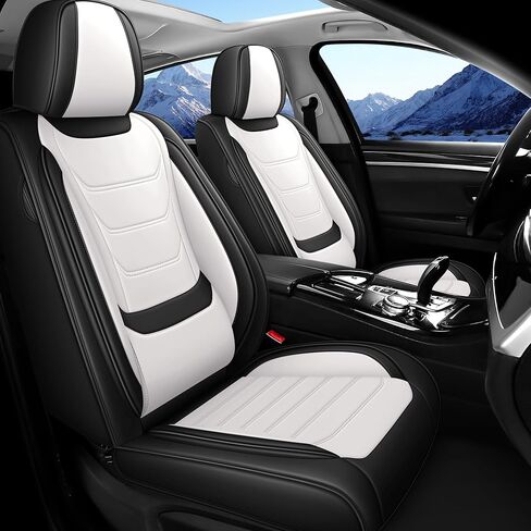 أغطية مقاعد جلدية مناسبة لسيارة Honda CR-V 2010-2026 غطاء مقعد سيارة أنيق مقاوم للماء وجيد التهوية وإكسسوارات داخلية للسيارات (مجموعة كاملة باللون الأسود) in Kuwait
