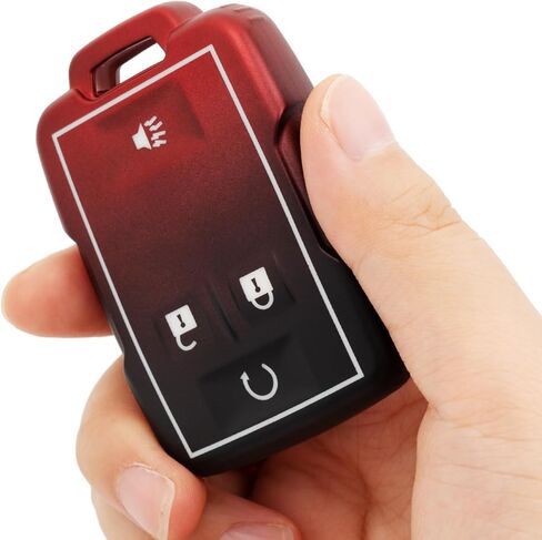 غطاء مفتاح Fob لـ GMC مع سلسلة مفاتيح، جراب غطاء مفتاح سيارة ناعم من مادة TPU لملحقات Chevy Silverado Colorado GMC Sierra 1500 2500 HD 3500 HD Canyon in Kuwait