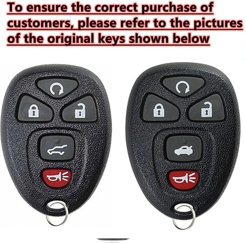 Smart Key Protective Shell for Chevy Key Fob Cover with Keychain Fits for 2007-2015 Buick Lucerne/Chevy Impala Monte Carlo/Cadillac DTS Remote Key Vehicle Accessories in Kuwait