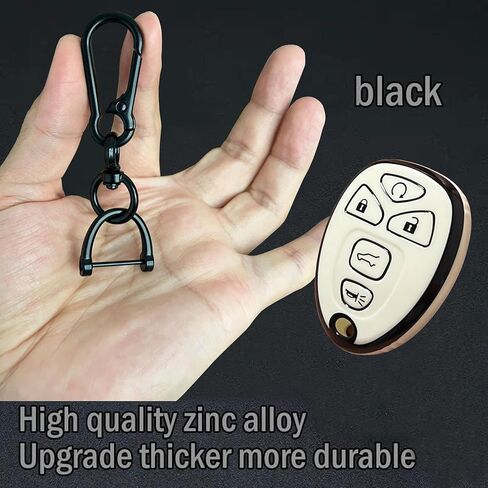 Smart Key Protective Shell for Chevy Key Fob Cover with Keychain Fits for 2007-2015 Buick Lucerne/Chevy Impala Monte Carlo/Cadillac DTS Remote Key Vehicle Accessories in Kuwait