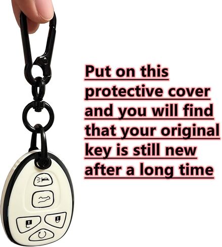 Smart Key Protective Shell for Chevy Key Fob Cover with Keychain Fits for 2007-2015 Buick Lucerne/Chevy Impala Monte Carlo/Cadillac DTS Remote Key Vehicle Accessories in Kuwait