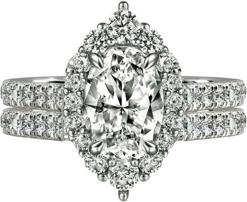 925 Sterling Silver CZ Cubic Zirconia Engagement Rings Wedding Bands Bridal Sets for Women in Saudi Arabia