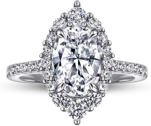 925 Sterling Silver CZ Cubic Zirconia Engagement Rings Wedding Bands Bridal Sets for Women in Saudi Arabia