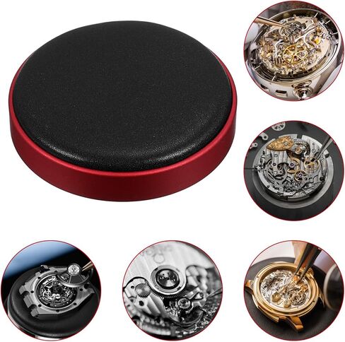 Watch Cushion, Round Leather Watch Pad, Non-Slip Watch Case Cushion, for Repair Watches Exquisite Metal Objects, for Movement Changing Battery Repair Kit Tool in Kuwait