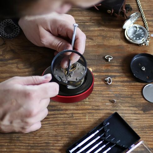 Watch Cushion, Round Leather Watch Pad, Non-Slip Watch Case Cushion, for Repair Watches Exquisite Metal Objects, for Movement Changing Battery Repair Kit Tool in Kuwait