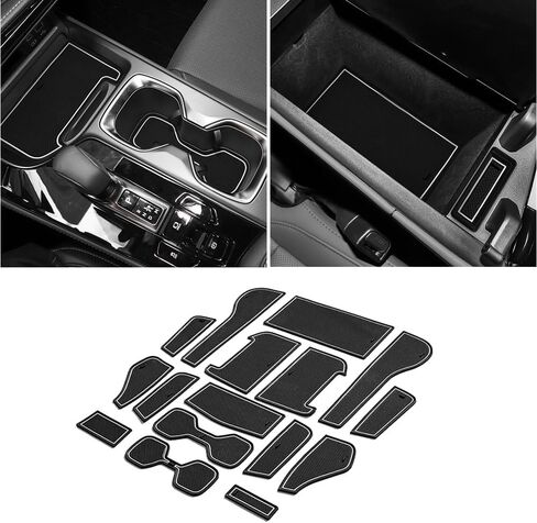 Cup Holder Insert Liners for Lexus NX 2022-2026 Accessories Center Console Liner Mats for Lexus NX 250/350/350h/450h+/Hybrid 2026 Accessories Door Pocket Mats 16-PCS/Set (Black) in Saudi Arabia
