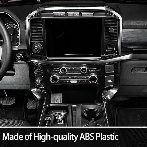 GZXinWei Center Console AC Adjustment Panel Cover Frame Sticker Interior Trim Accessories for Ford F150 and Raptor 2021 2022 2023 2024 2025 2026 Black Wood Grain in Saudi Arabia