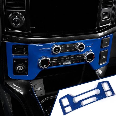 GZXinWei Center Console AC Adjustment Panel Cover Frame Sticker Interior Trim Accessories for Ford F150 and Raptor 2021 2022 2023 2024 2025 2026 Black Wood Grain in Kuwait