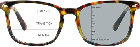 نظارات كلاسيكية مربعة التقدمية متعددة البؤر طويلة النظر، نظارات شمسية رمادية اللونية للقراء من الرجال والنساء in Kuwait