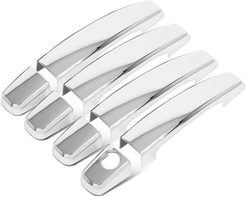 cciyu 4pcs Door Handle Cover Compatible for Chevy for Malibu 2013 2014 2015 for Cruze 09-15 for Sonic for Captiva for Trax for Buick for Encore Exterior ABS Molding Protector Trim (Chrome Plated) in Saudi Arabia