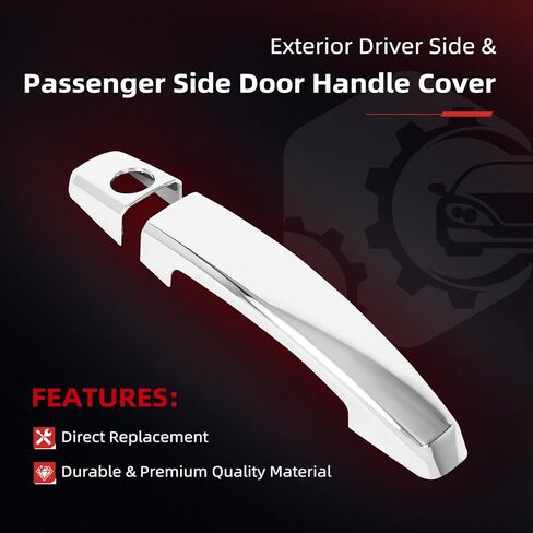 cciyu 4pcs Door Handle Cover Compatible for Chevy for Malibu 2013 2014 2015 for Cruze 09-15 for Sonic for Captiva for Trax for Buick for Encore Exterior ABS Molding Protector Trim (Chrome Plated) in Saudi Arabia