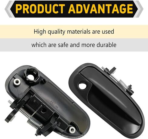Exterior Door Handle with Keyhole Front Left Right Driver Passenger Side Outside Replacement for 72180S00004 72140S00004 1996-2000 Honda Civic in Kuwait