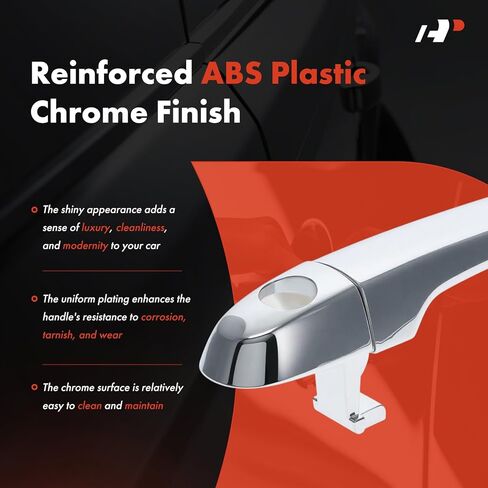 A-Premium Front Driver or Passenger Side Exterior Door Handle with Keyhole Compatible with Kia Optima 2006 2007 2008 2009 2010, Silver in Saudi Arabia