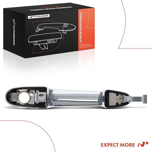 A-Premium Front Driver or Passenger Side Exterior Door Handle with Keyhole Compatible with Kia Optima 2006 2007 2008 2009 2010, Silver in Saudi Arabia