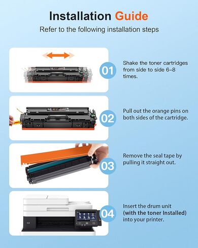 Compatible HP 218A Toner Cartridges 4 Pack with Chip 3301fdw 3301 Compatible for HP 218A 218 218X Toner for HP Color LaserJet pro MFP 3301fdw 3301sdw 3301cdw 3201dw Printer W2180A W2180X High Yield (B in Kuwait
