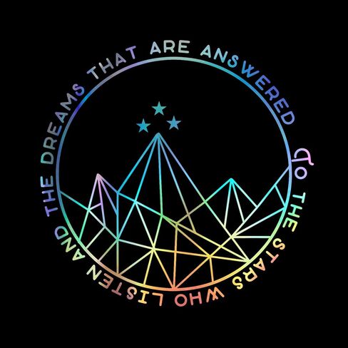 ACOMAF to The Stars Who Listen Decal Vinyl Sticker Auto Car Truck Wall Laptop | Holographic | 5.5" x 5.5" in Saudi Arabia