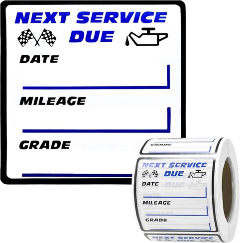 300PCS Oil Change Stickers, 2" × 2" Transparent No Residue Oil Change Reminder Stickers, Removable Auto Next Service Due Reminder Decal for Windshield, Car Accessories in Kuwait