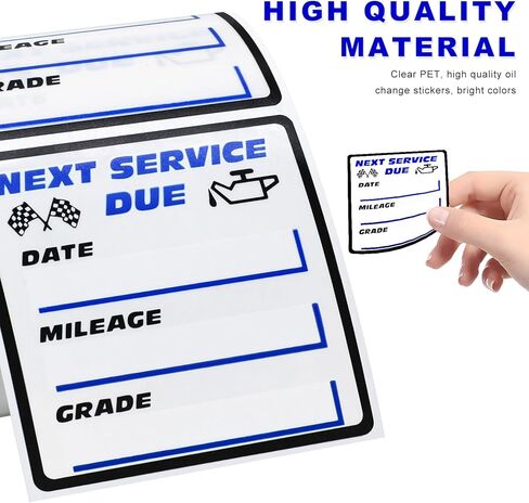 300PCS Oil Change Stickers, 2" × 2" Transparent No Residue Oil Change Reminder Stickers, Removable Auto Next Service Due Reminder Decal for Windshield, Car Accessories in Kuwait