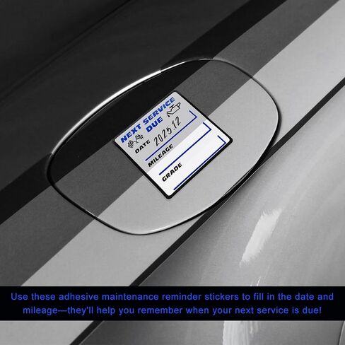 300PCS Oil Change Stickers, 2" × 2" Transparent No Residue Oil Change Reminder Stickers, Removable Auto Next Service Due Reminder Decal for Windshield, Car Accessories in Kuwait