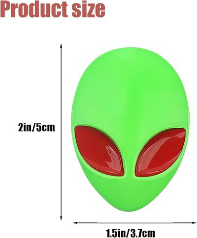 ملصقات معدنية بشارة كائن فضائي، ملصق مقاوم للماء ثلاثي الأبعاد لكائن فضائي، ملصق للسيارة والثلاجة والكمبيوتر المحمول والتلفزيون والنافذة وأي سطح أملس، مجموعة من 6 in Kuwait