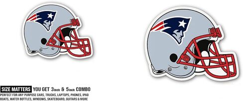 2 (Pieces) 3" and 5" Patriots Helmet Sticker, Waterproof Vinyl Decals for Many Purpose Like Cars, Trucks, Laptops, Phones, Windows and More in Kuwait